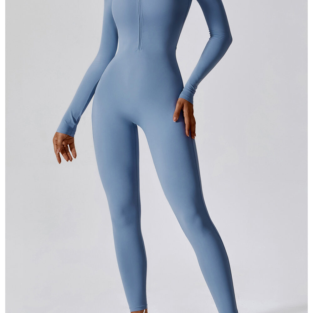 blue jumpsuit full front